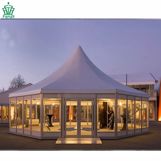 Tenda da esposizione all'aperto a forma esagonale con telaio in alluminio per la fiera