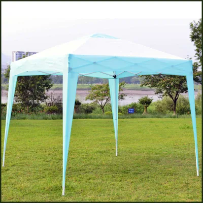 Tenda pop-up con tettoia esagonale piccola 8X8, metallo economico