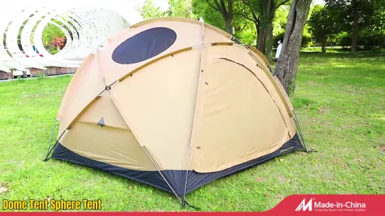 Tenda a sfera a cupola con parasole da campeggio all'aperto personalizzata regolabile di lusso